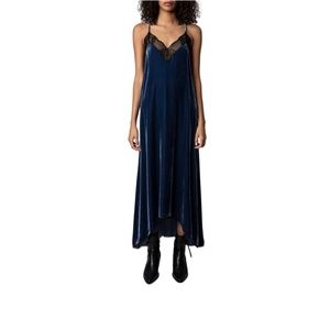 Zadig & Voltaire Risty Velvet Dress in Blueberry